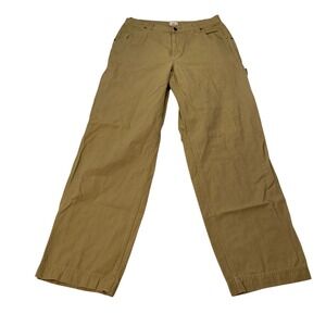 Cherokee Men 34x34 Khaki Tan Canvas Carpenter Pants Hammer Loop 100% Cotton 0697